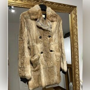 Vintage BA&SH Rabbit Fur Peacoat
